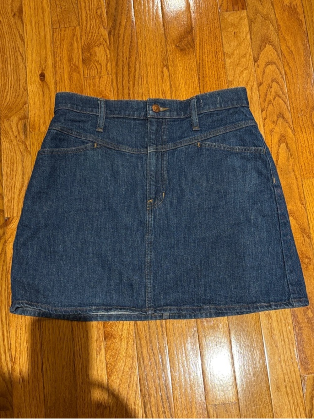 Madewell Dark Blue Denim Mini Skirt - Classic Women's Skirt